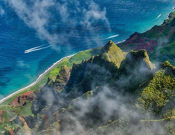 Aerial of Kalalau and the Na Pali Coast