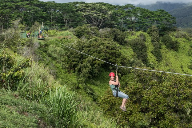 Zip Lining on Kauai